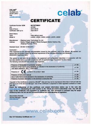 Certificate: CE